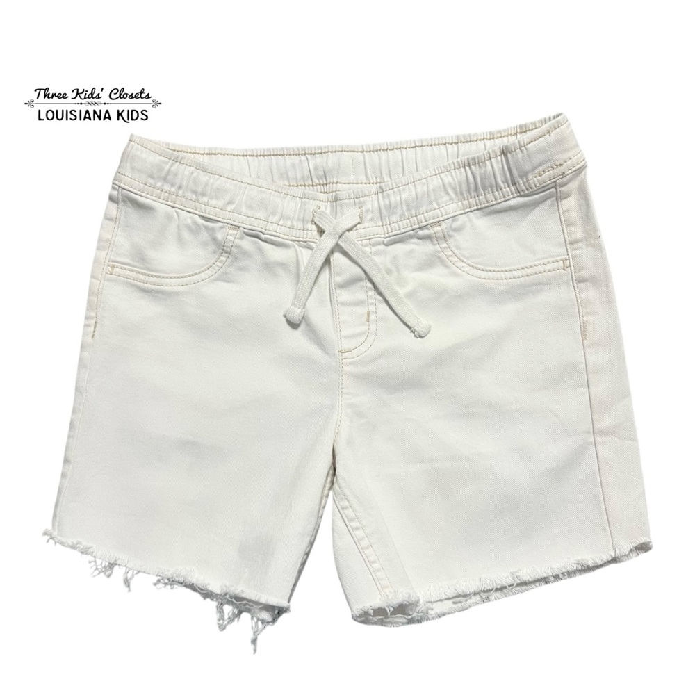 Justice 14Y Girls White Denim Cut Off Shorts